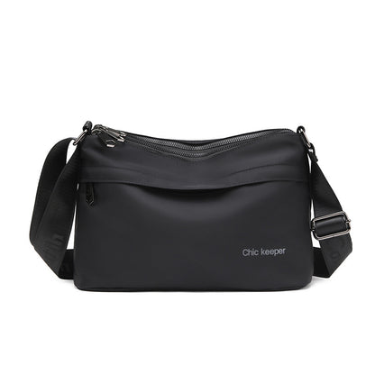 Men's Multi-Layer Crossbody Bag — Water-Repellent Shoulder Bag