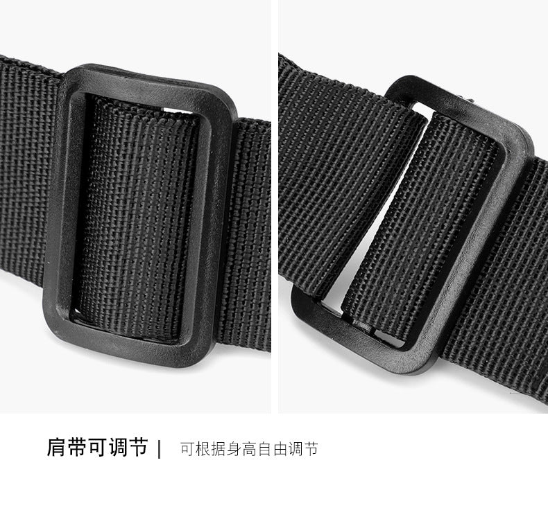 Men's Black Streetwear Crossbody Chest Bag