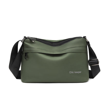 Men's Multi-Layer Crossbody Bag — Water-Repellent Shoulder Bag