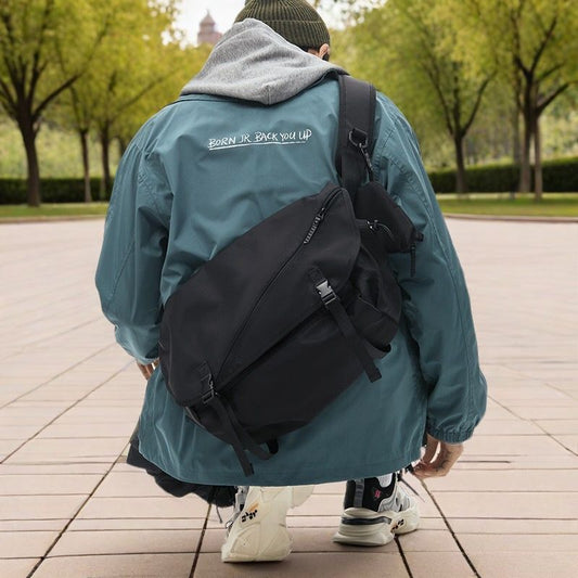 Men's Japanese Style Crossbody Bag — Large Capacity Streetwear Satchel