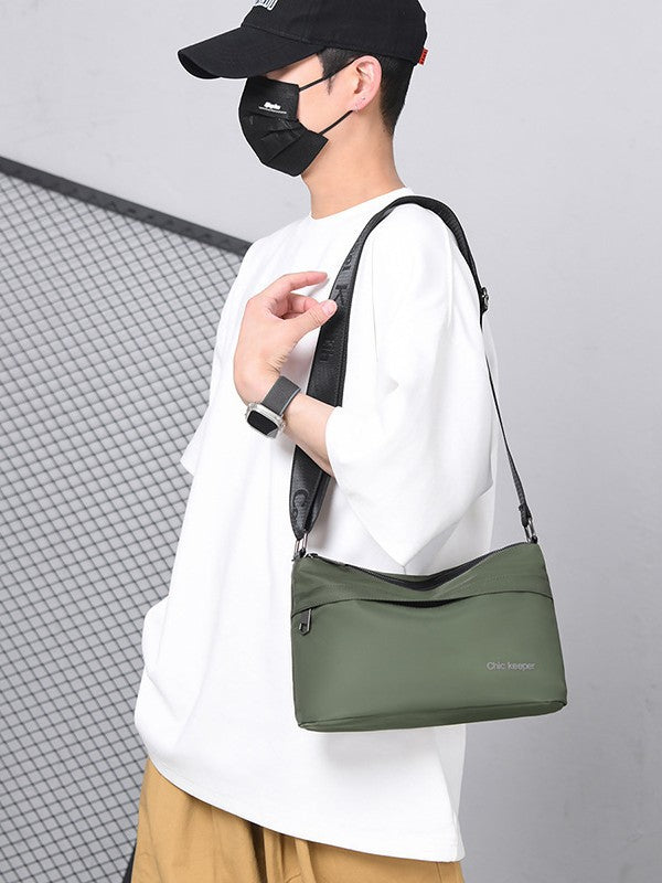 Men's Multi-Layer Crossbody Bag — Water-Repellent Shoulder Bag