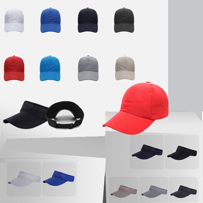 Unisex Quick-Dry Performance Mesh Baseball Cap & Sun Visor