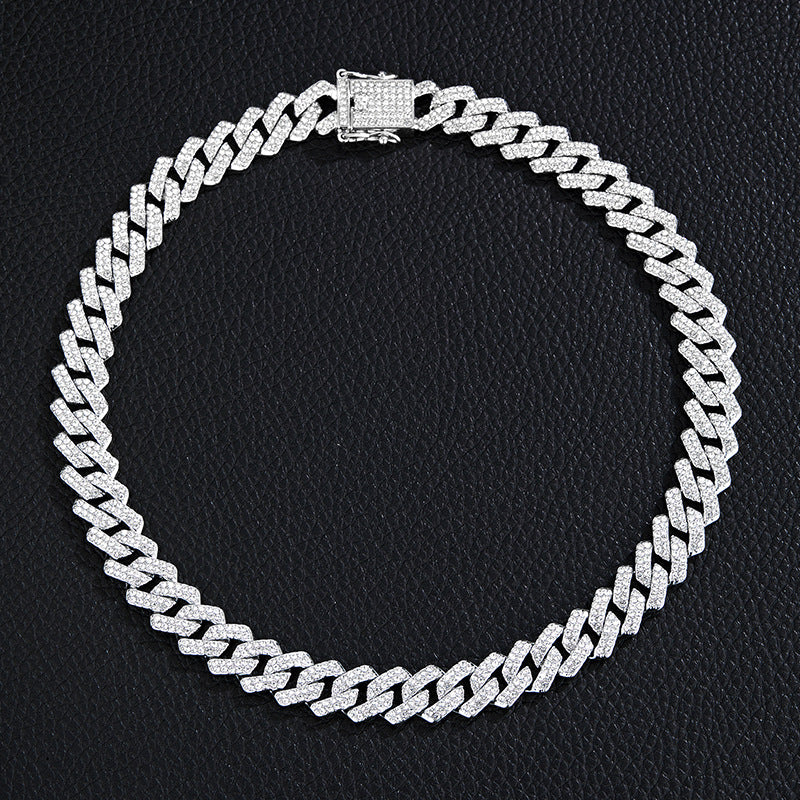 Iced-Out Cuban-Link Chain & Bracelet Set