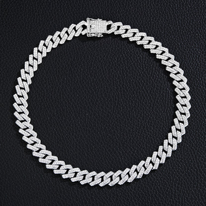 Iced-Out Cuban-Link Chain & Bracelet Set