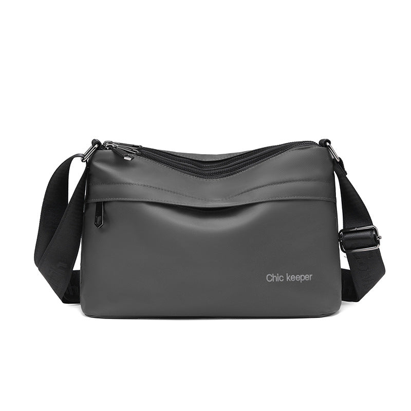 Men's Multi-Layer Crossbody Bag — Water-Repellent Shoulder Bag