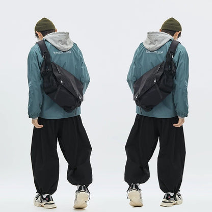 Men's Japanese Style Crossbody Bag — Large Capacity Streetwear Satchel