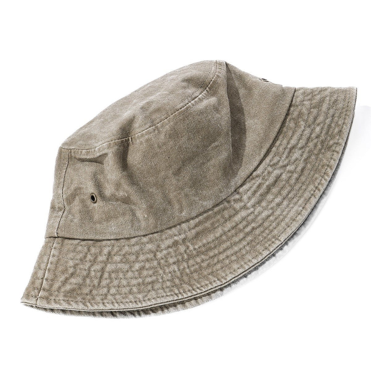 Vintage Washed Denim Bucket Hat — Japanese-Inspired Sun Cap