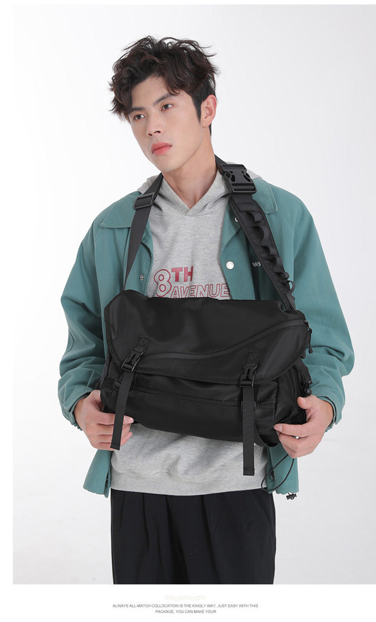 Men's Japanese Style Crossbody Bag — Large Capacity Streetwear Satchel