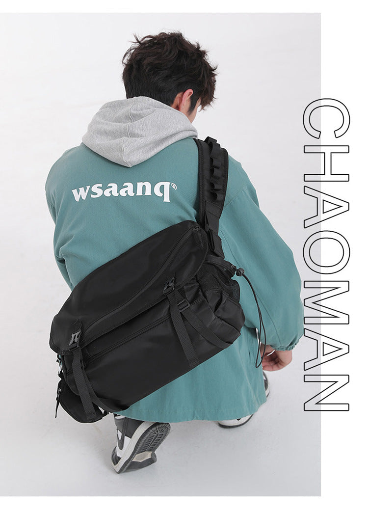 Men's Japanese Style Crossbody Bag — Large Capacity Streetwear Satchel