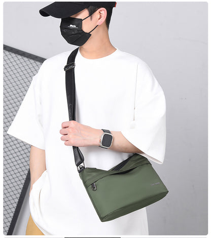 Men's Multi-Layer Crossbody Bag — Water-Repellent Shoulder Bag