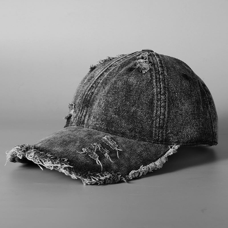 Vintage Washed-Denim Streetwear Baseball Cap