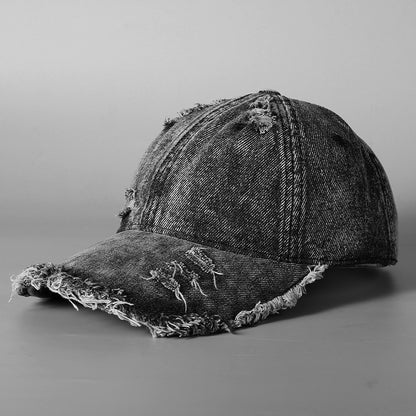 Vintage Washed-Denim Streetwear Baseball Cap