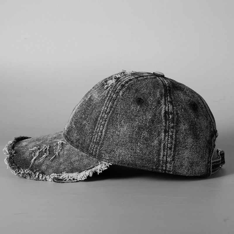 Vintage Washed-Denim Streetwear Baseball Cap
