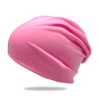 Solid-Color Slouchy Beanie — Soft Knit Winter Hat