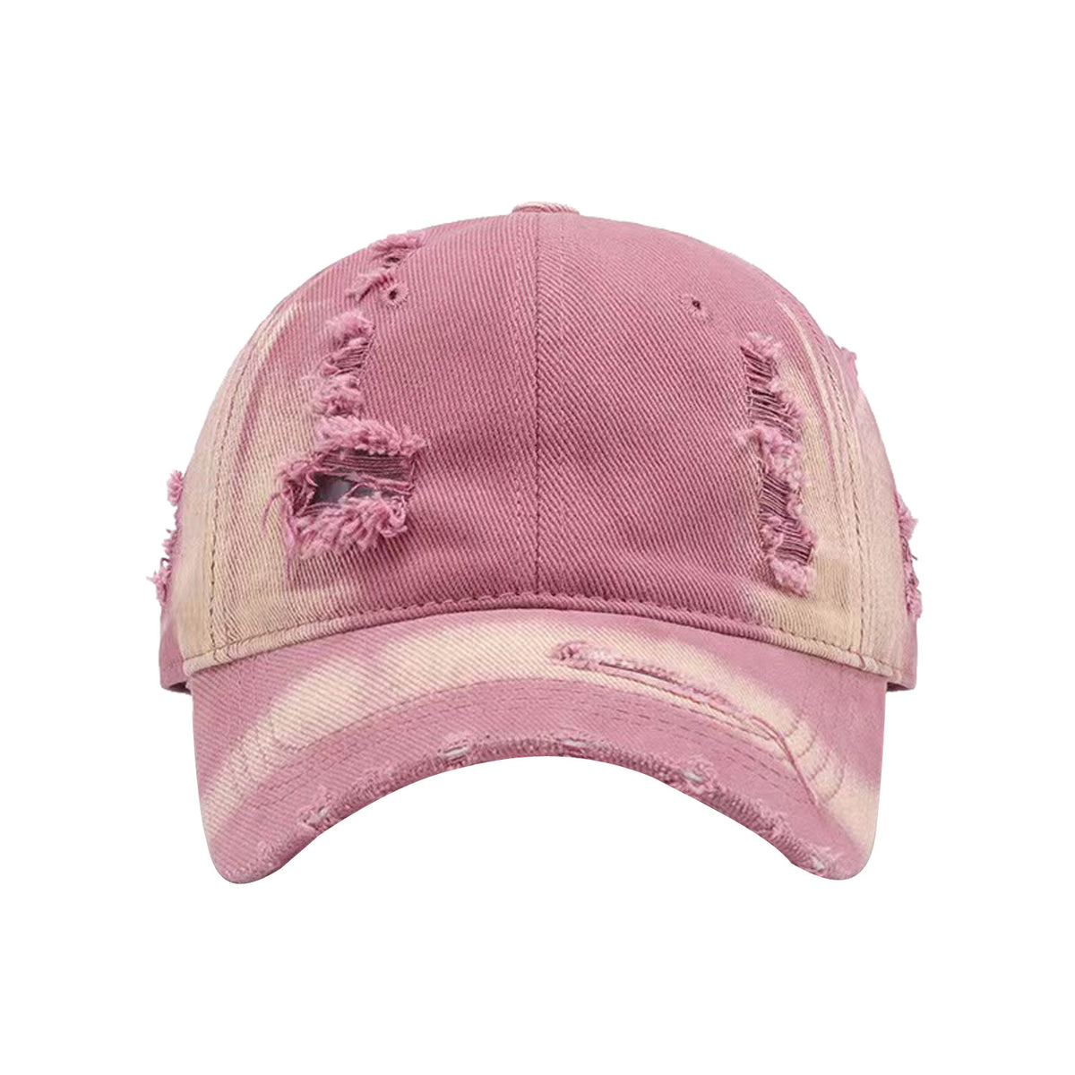 Vintage Gradient Ripped-Denim Baseball Cap