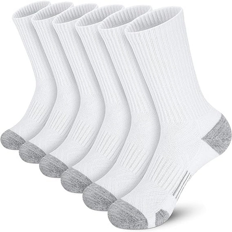 Men's Cushioned Athletic Crew Socks — 6-Pack, Sizes 6–13