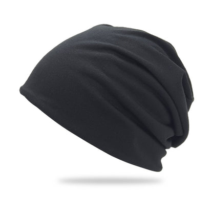 Solid-Color Slouchy Beanie — Soft Knit Winter Hat