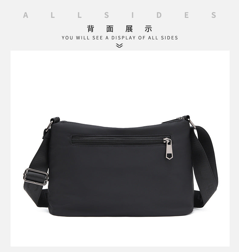 Men's Multi-Layer Crossbody Bag — Water-Repellent Shoulder Bag