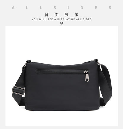 Men's Multi-Layer Crossbody Bag — Water-Repellent Shoulder Bag