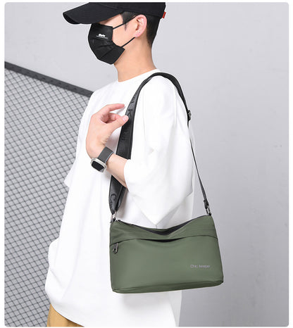 Men's Multi-Layer Crossbody Bag — Water-Repellent Shoulder Bag