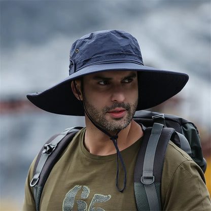 Men's UPF 50+ Waterproof Wide-Brim Boonie Hat
