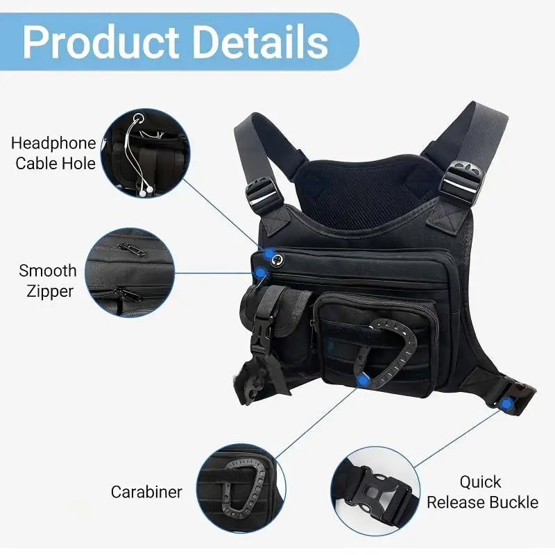 Tactical EDC Chest Rig — Outdoor Running Vest Pack