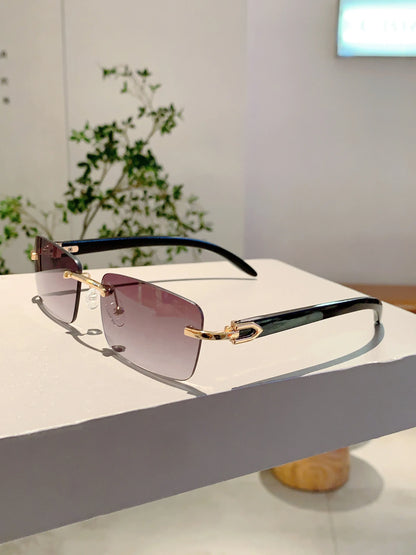 Ocean Haze Rimless Gradient Sunglasses