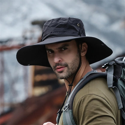 Men's UPF 50+ Waterproof Wide-Brim Boonie Hat
