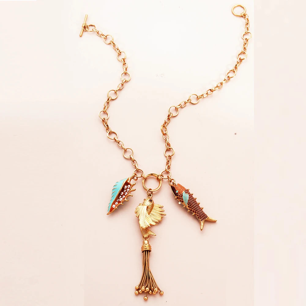 Ocean Muse Bohemian Marine Pendant Necklace