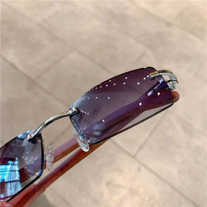 UV400 Punk Sunglasses Fashion Gradient Frameless Eyewear Rectangle Sun Glasses for Women & Men