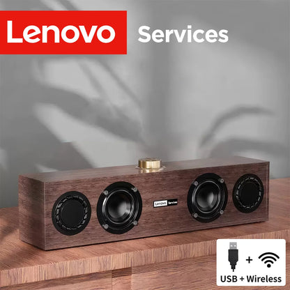 Lenovo C02 Retro Wood Desktop Bluetooth Speaker