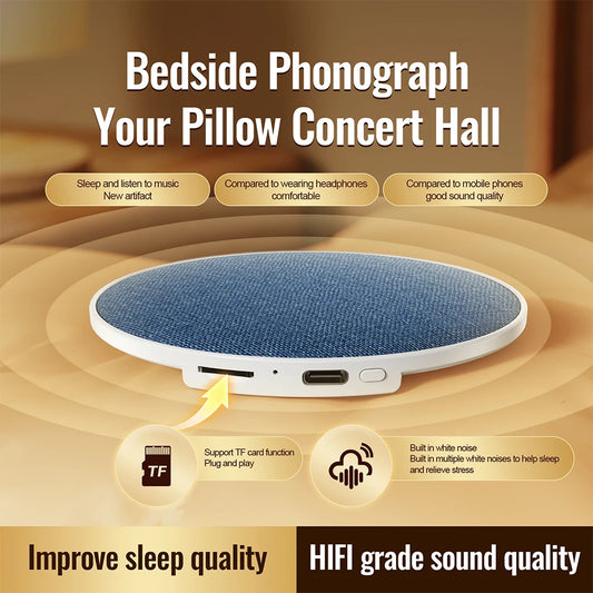 Bluetooth Speaker Wireless Bluetooth5.4 HiFi Pillow Sound Disc Sleep Decompression Support TF Card Reading Type-C Cable Charging