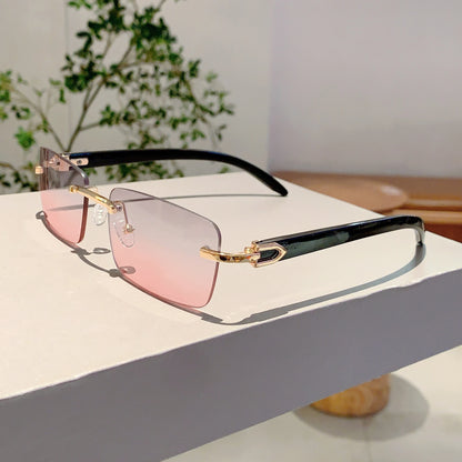 Ocean Haze Rimless Gradient Sunglasses