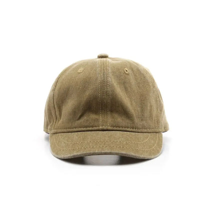 Vintage Washed-Cotton Short-Brim Dad Hat