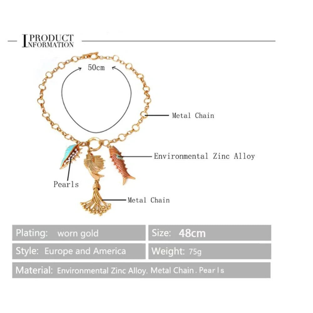 Ocean Muse Bohemian Marine Pendant Necklace
