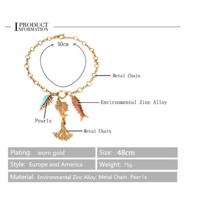 Ocean Muse Bohemian Marine Pendant Necklace