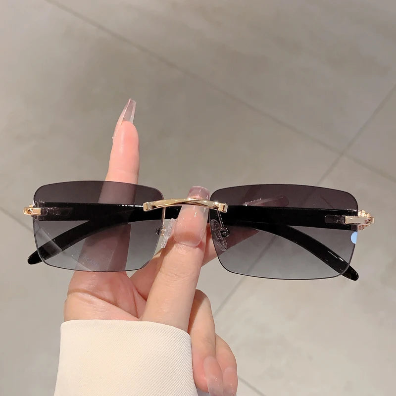 Ocean Haze Rimless Gradient Sunglasses