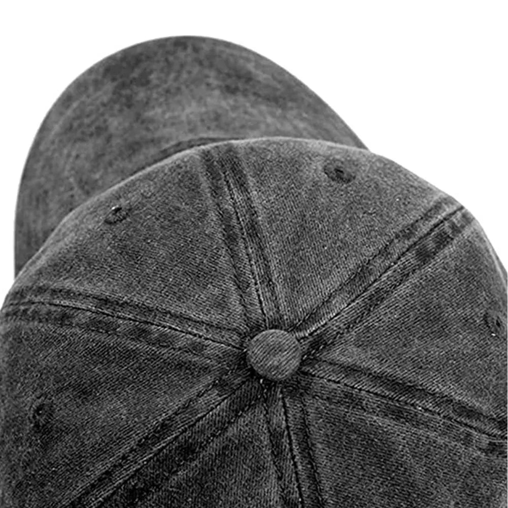 DAD & MOM Embroidered Washed-Cotton Cap Set — 2 Pieces