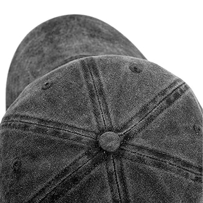 DAD & MOM Embroidered Washed-Cotton Cap Set — 2 Pieces