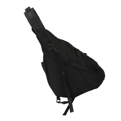 Large Black Sling Bag Waterproof Sling Backpack Oxford Fabric Outdoor Sports Chest Bag for Men Women Large Black Sling Backpack