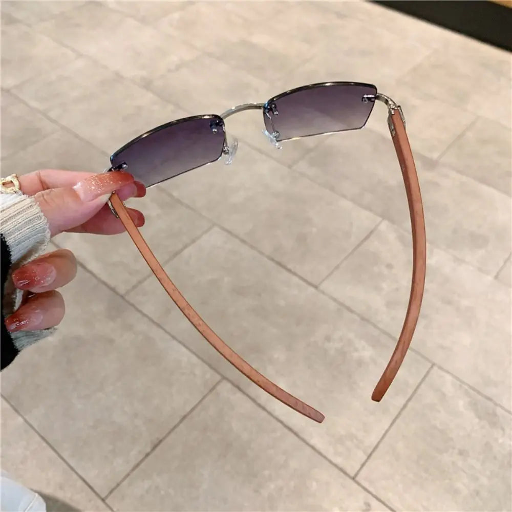 UV400 Punk Sunglasses Fashion Gradient Frameless Eyewear Rectangle Sun Glasses for Women & Men