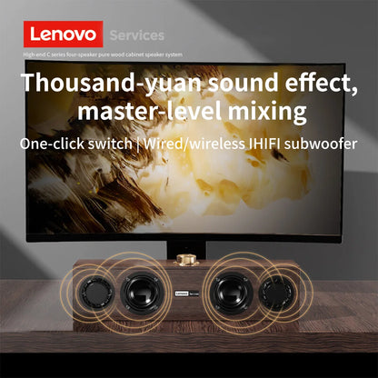 Lenovo C02 Retro Wood Desktop Bluetooth Speaker
