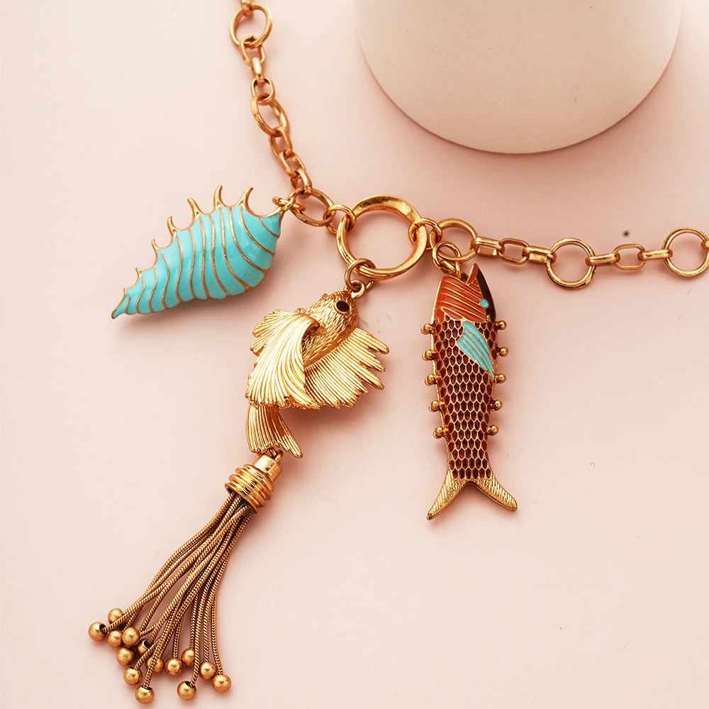 Ocean Muse Bohemian Marine Pendant Necklace