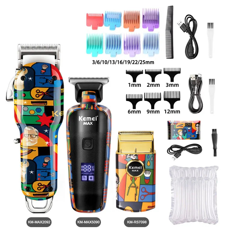 Kemei Graffiti Grooming Collection — Clippers, Trimmers & Shavers