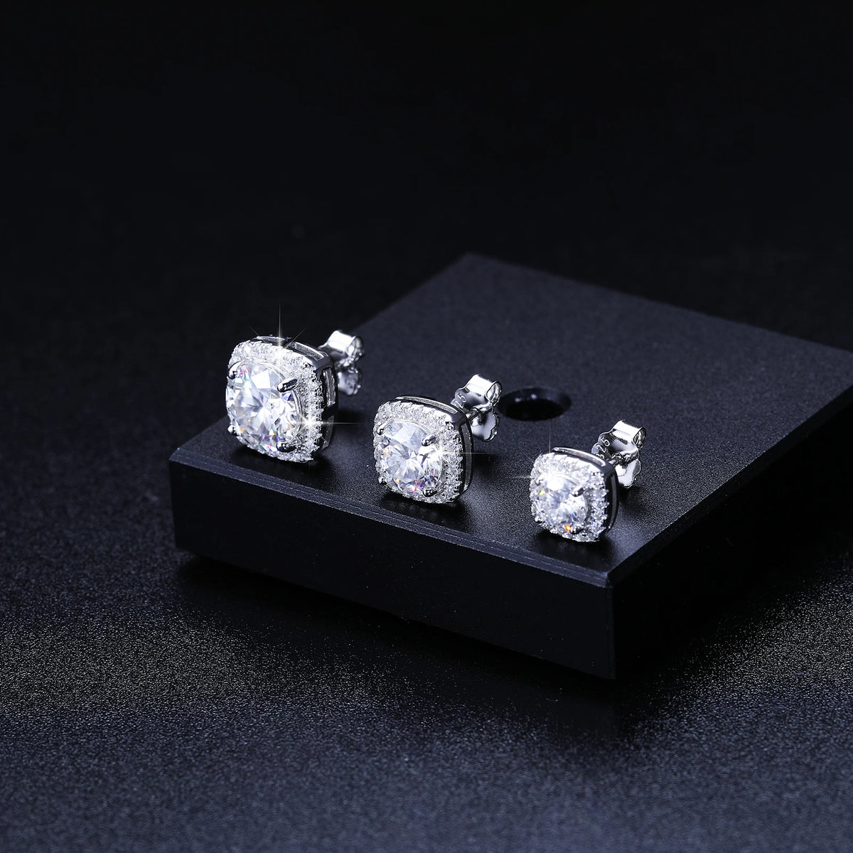 Classic Round Cut 1CT Test Passed Moissanite Diamond Earrings For Women Fine Jelwery Sterling Silver 925 Earring Engagement Gift