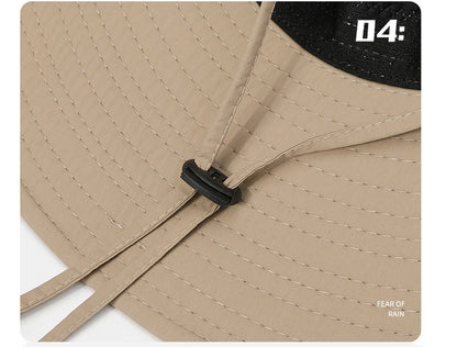 Men's UPF 50+ Waterproof Wide-Brim Boonie Hat