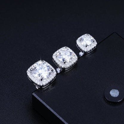 Classic Round Cut 1CT Test Passed Moissanite Diamond Earrings For Women Fine Jelwery Sterling Silver 925 Earring Engagement Gift