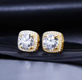 Classic Round Cut 1CT Test Passed Moissanite Diamond Earrings For Women Fine Jelwery Sterling Silver 925 Earring Engagement Gift