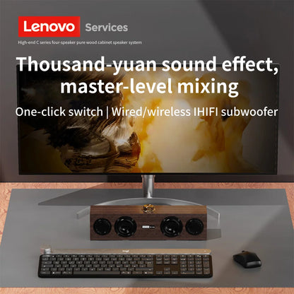 Lenovo C02 Retro Wood Desktop Bluetooth Speaker