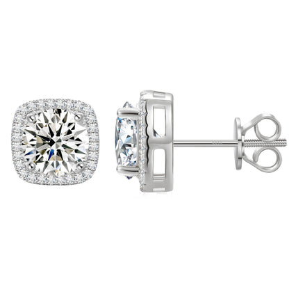 Classic Round Cut 1CT Test Passed Moissanite Diamond Earrings For Women Fine Jelwery Sterling Silver 925 Earring Engagement Gift